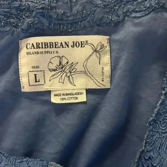 Women’s Caribbean Joe Blue Top Size Large - Picture 6 of 7